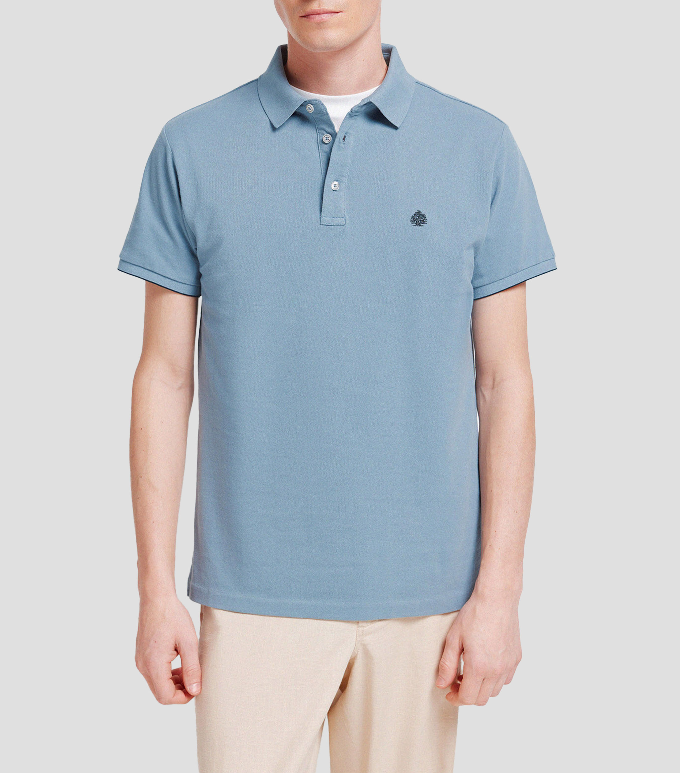 Playera tipo polo manga corta lisa Hombre